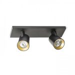 KENNY II surface mounted black/gold  230V LED GU10 2x8W - Image 4