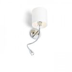 VERSINA with shade white chrome 230V LED E27 LED 15+3W 25°  3000K