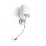 VERSINA with shade white chrome 230V LED E27 LED 15+3W 25°  3000K - Image 2