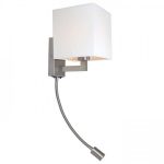TAINA with shade white matt nickel 230V LED E27 LED 15+3W 25°  3000K