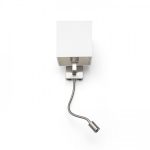 TAINA with shade white matt nickel 230V LED E27 LED 15+3W 25°  3000K - Image 3