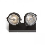 KELLY LED II DIMM wall black 230V LED 2x12W 24° 3000K - Image 2