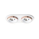 SHARM R II recessed white copper 230V LED 2x10W 24° 3000K