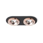 SHARM R II recessed black copper/copper 230V LED 2x10W 24° 3000K