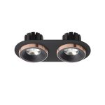 SHARM R II recessed black/black copper 230V LED 2x10W 24° 3000K — изображение 2