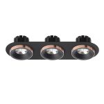 SHARM R III recessed black/black copper 230V LED 3x10W 24° 3000K — изображение 2