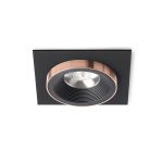 SHARM SQ I recessed black/black copper 230V LED 10W 24° 3000K
