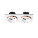 SHARM SQ II recessed white copper 230V LED 2x10W 24° 3000K — изображение 2