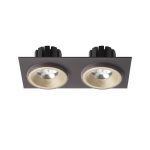 SHARM SQ II recessed pearl gold/brown 230V LED 2x10W 24° 3000K — изображение 3
