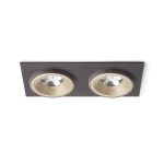 SHARM SQ II recessed pearl gold/brown 230V LED 2x10W 24° 3000K