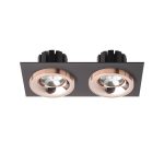 SHARM SQ II recessed black copper/copper 230V LED 2x10W 24° 3000K — изображение 2