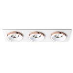 SHARM SQ III recessed white copper 230V LED 3x10W 24° 3000K