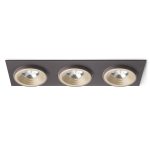 SHARM SQ III recessed pearl gold/brown 230V LED 3x10W 24° 3000K