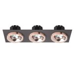 SHARM SQ III recessed black copper/copper 230V LED 3x10W 24° 3000K - Image 2