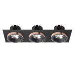 SHARM SQ III recessed black/black copper 230V LED 3x10W 24° 3000K — изображение 2