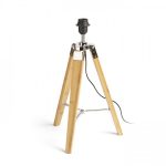 ALVIS table base  bamboo/chrome 230V LED E27 11W