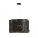 FIATLUX 41/24 pendant black bamboo 230V LED E27 15W