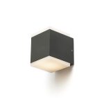 TIRAS II wall anthracite grey frosted acrylic 230V LED 2x6W IP54 3000K - Image 3