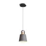 CHOUPETTE pendant black grey textile/wood 230V LED E27 11W