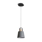 CHOUPETTE pendant black grey textile/wood 230V LED E27 11W - Image 4