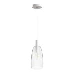 BELLINI L E14 pendant white clear glass 230V LED E14 15W