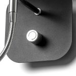 PERTH wall with LED spotlight black/black chrome 230V LED E14 LED 7+3W 30°  3000K - Image 4