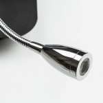 PERTH wall with LED spotlight black/black chrome 230V LED E14 LED 7+3W 30°  3000K - Image 5