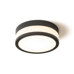 CIRA LED 23 ceiling opal-colored glass/black 230V LED 12W IP44 3000K