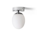 MERINGUE 11 ceiling  opal-colored glass/chrome 230V LED G9 9W IP44 - Image 3