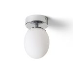 MERINGUE 11 ceiling  opal-colored glass/chrome 230V LED G9 9W IP44