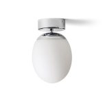 MERINGUE 16 ceiling  opal-colored glass/chrome 230V LED E27 15W IP44 - Image 2