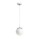 BOLLY 17 pendant  opal-colored glass/chrome 230V LED E27 11W IP44 - Image 2