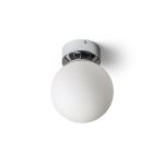 BOLLY 17 ceiling  opal-colored glass/chrome 230V LED E27 11W IP44