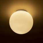 BOLLY 26 ceiling  opal-colored glass/chrome 230V LED E27 15W IP44 - Image 4