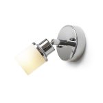 LINN I wall  opal-colored glass/chrome 230V LED G9 3W IP44 - Image 4