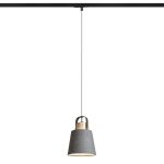 CHOUPETTE for 1-circuit tracks black grey textile/wood 230V LED E27 11W