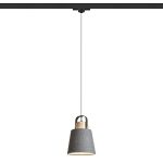 CHOUPETTE for 3-circuit tracks black grey textile/wood 230V LED E27 11W