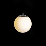 LUNA 20 pendant  opal-colored glass/chrome 230V LED E27 11W - Image 4
