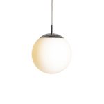 LUNA 20 pendant  opal-colored glass/chrome 230V LED E27 11W - Image 3