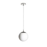 LUNA 20 pendant  opal-colored glass/chrome 230V LED E27 11W