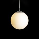 LUNA 25 pendant  opal-colored glass/chrome 230V LED E27 15W - Image 4