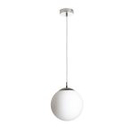 LUNA 25 pendant  opal-colored glass/chrome 230V LED E27 15W