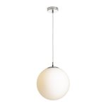 LUNA 30 pendant  opal-colored glass/chrome 230V LED E27 15W - Image 5