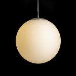 LUNA 30 pendant  opal-colored glass/chrome 230V LED E27 15W - Image 4