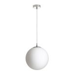 LUNA 30 pendant  opal-colored glass/chrome 230V LED E27 15W