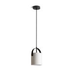 JULIETTA 16 pendant  opal-colored glass/black 230V LED E27 15W