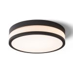 CIRA LED 35 ceiling opal-colored glass/black 230V LED 24W IP44 3000K
