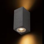 KANE II wall  concrete/dark granite 230V LED GU10 2x5W IP65 - Image 3