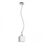 DADOS NEW pendant opal-colored glass/chrome 230V LED E27 11W