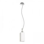 LIZ NEW pendant  opal-colored glass/chrome 230V LED E27 15W